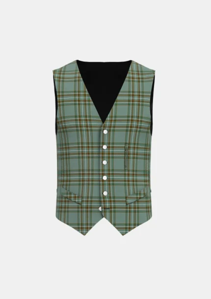 Kelly Tartan Waistcoat Front
