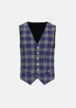 Kelvinside Academy Tartan Waistcoat Front