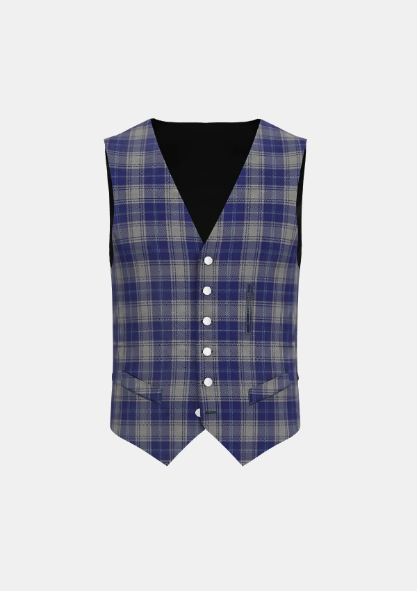 Kelvinside Academy Tartan Waistcoat Front Kelvinside Academy Tartan Waistcoat Front