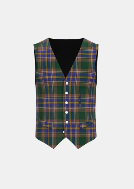 Knox Tartan Waistcoat Front