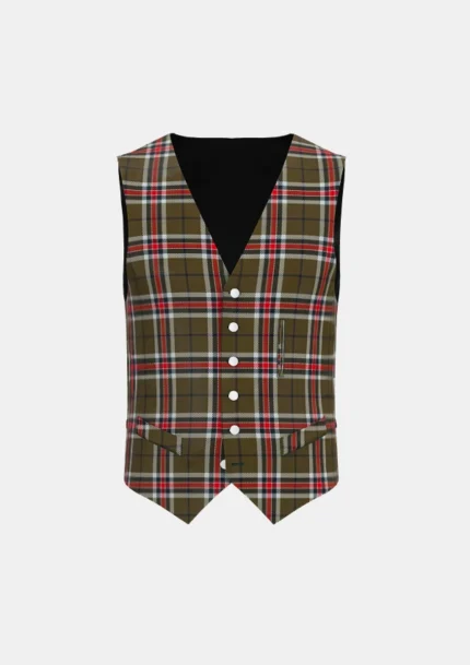 Loch Ness Tartan Waistcoat Front