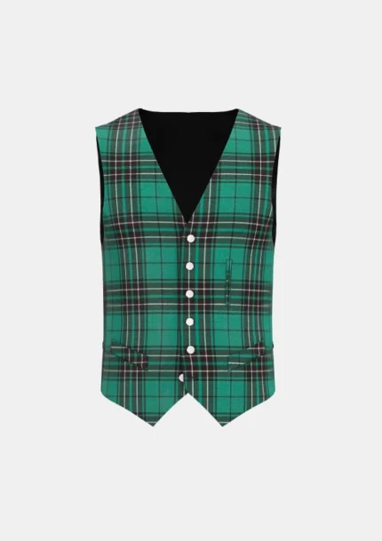 MacLean Tartan waistcoat Front