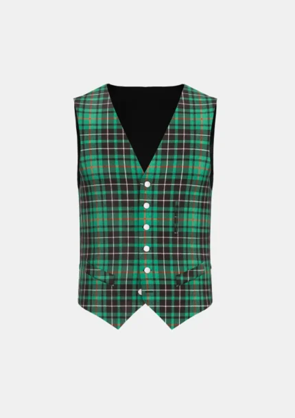 Macaulay Hunting Tartan Waistcoat Front