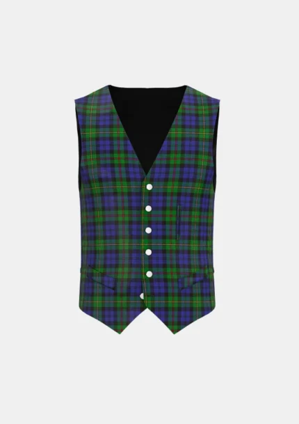 Macewan Tartan Waistcoat Front
