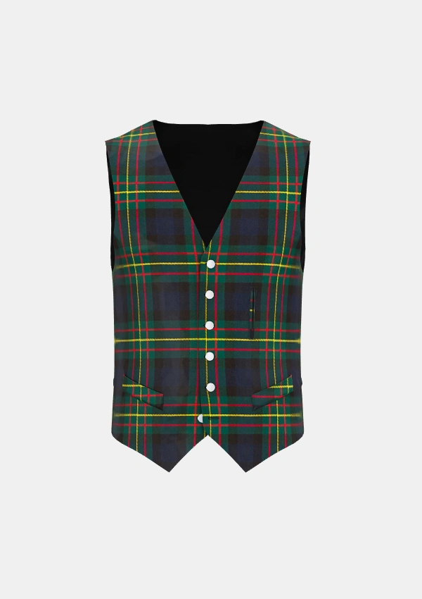 Maclaren Tartan Waistcoat Front Maclaren Tartan Waistcoat Front