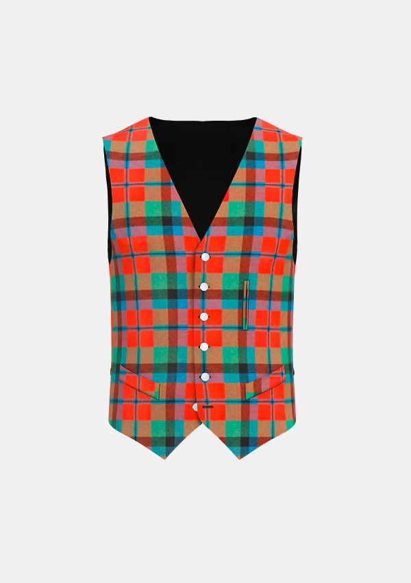 Macnaughton Tartan Waistcoat Front Macnaughton Tartan Waistcoat Front