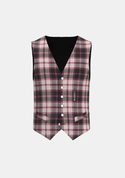 Macpherson Hunting Tartan Waistcoat Front