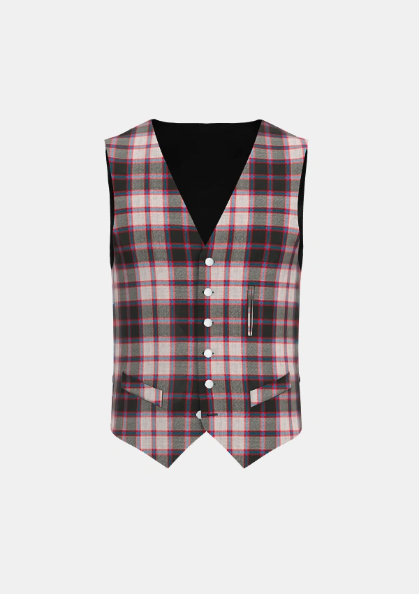 Macpherson Hunting Tartan Waistcoat Front Macpherson Hunting Tartan Waistcoat Front
