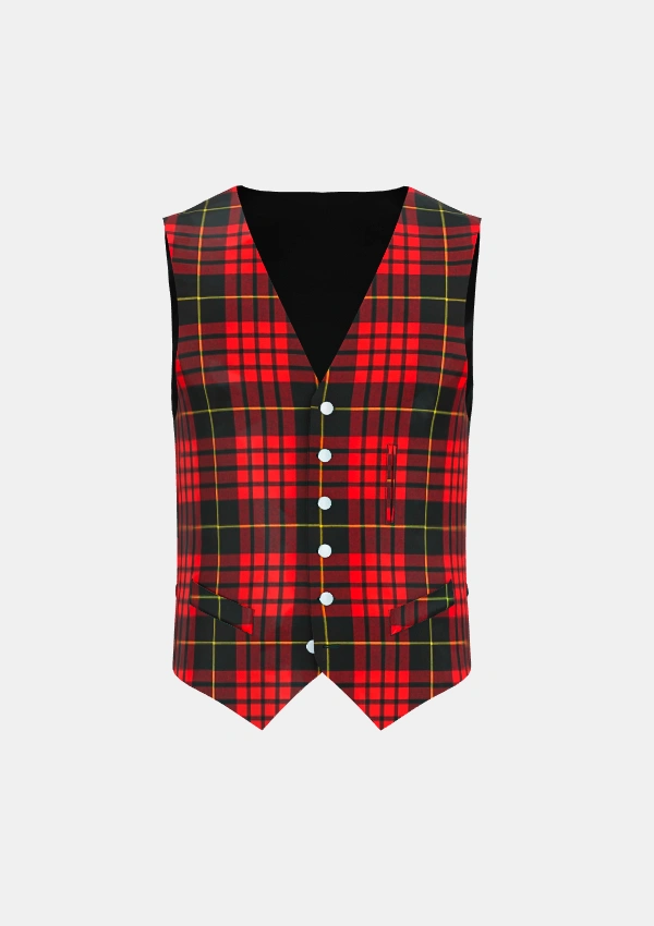 Macqueen Tartan Waistcoat Front Macqueen Tartan Waistcoat Front
