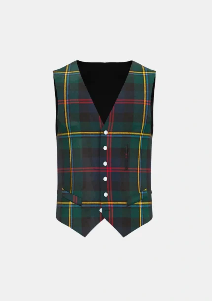 Malcolm Tartan Waistcoat Front'
