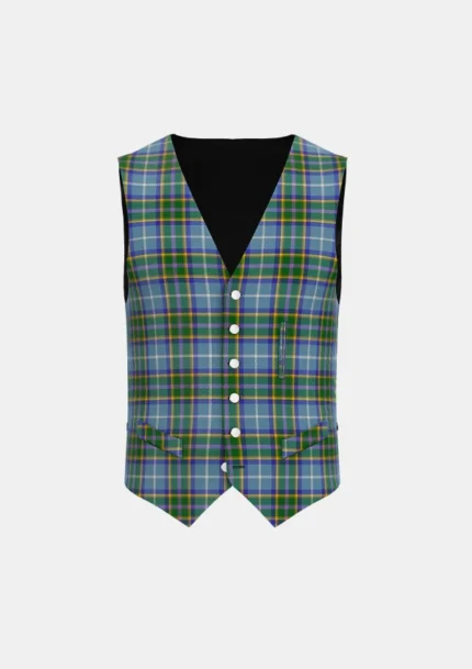 Manx Tartan Waistcoat Front