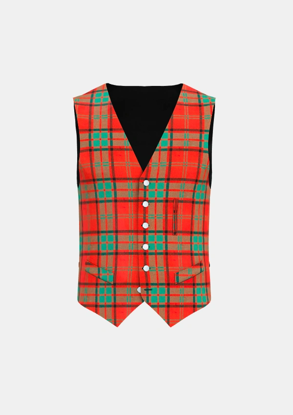 Maxwell Tartan Waistcoat Front Maxwell Tartan Waistcoat Front