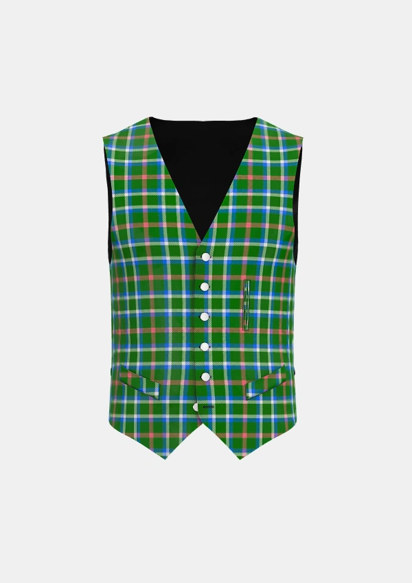 Mcclure Niall Tartan Waistcoat Front Mcclure Niall Tartan Waistcoat Front
