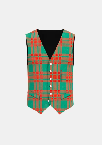 Menzies Tartan Waistcoat Front