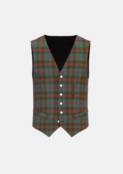Modern Robertson Tartan Waistcoat Front