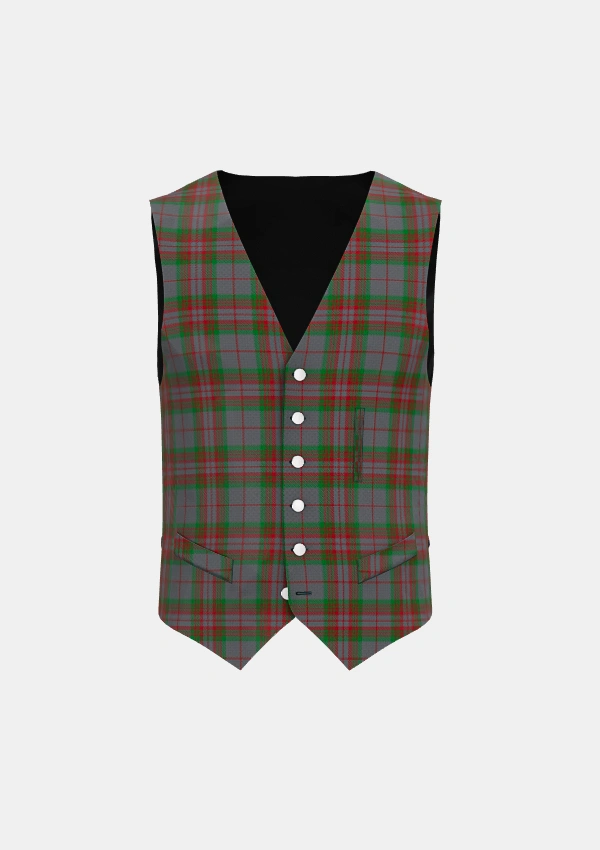 Modern Robertson Tartan Waistcoat Front Modern Robertson Tartan Waistcoat Front