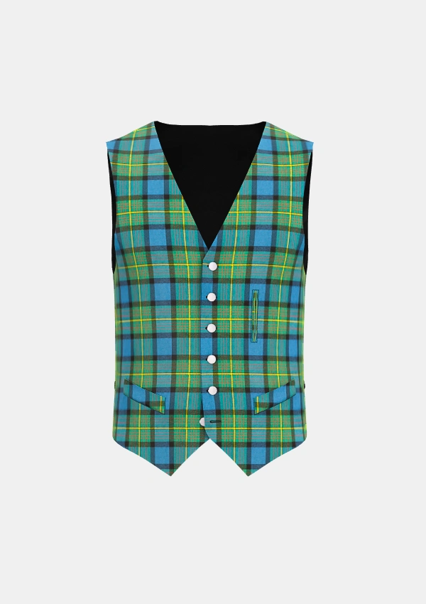 Moore Tartan Waistcoat Front Moore Tartan Waistcoat Front