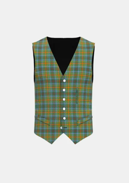 O’Brien Tartan Waistcoat Front