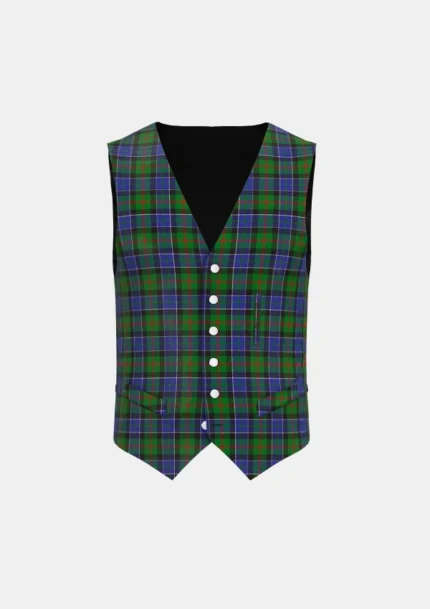 Paterson Tartan Waistcoat Front