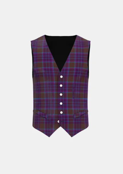 Phillips Tartan Waistcoat Front