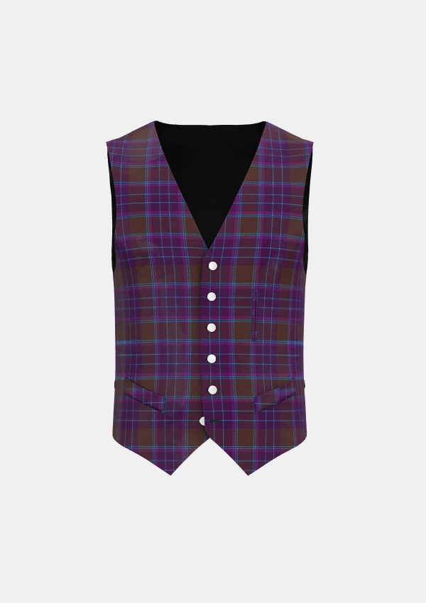Phillips Tartan Waistcoat Front Phillips Tartan Waistcoat Front