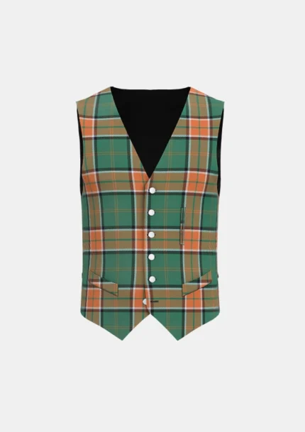 Pollock Tartan Waistcoat Front