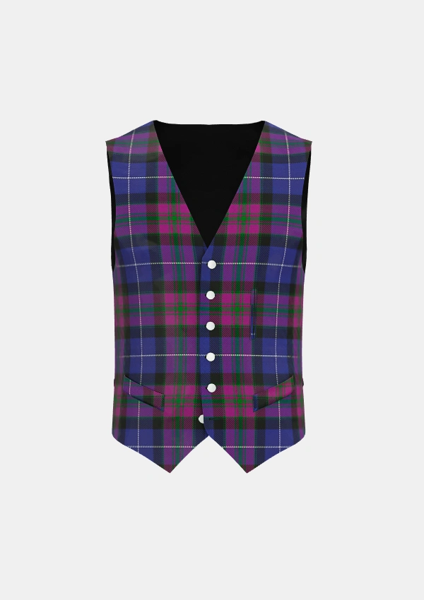 Pride of Scotland tartan waistcoat Front Pride of Scotland tartan waistcoat Front