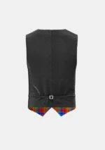 Rainbow Tartan Waistcoat Back