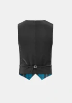 Ramsay Blue Tartan Waistcoat Back