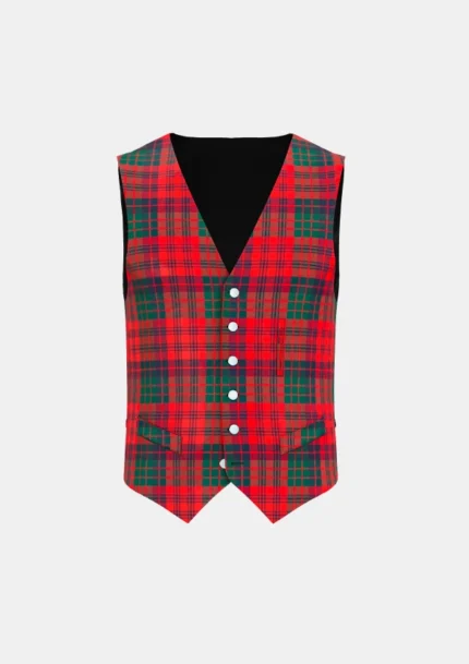 Ross Clan Tartan Waistcoat Front