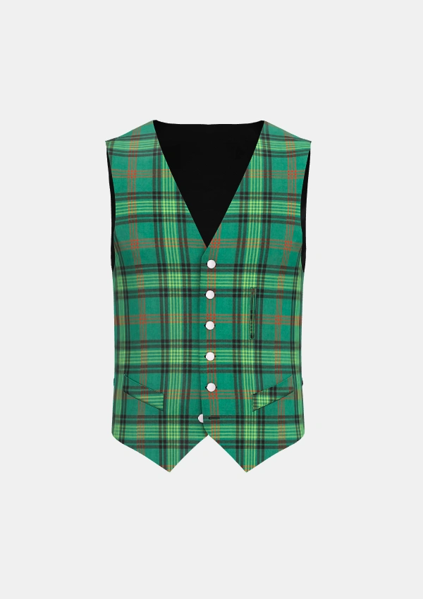 Ross Hunting Tartan Waistcoat Front Ross Hunting Tartan Waistcoat Front