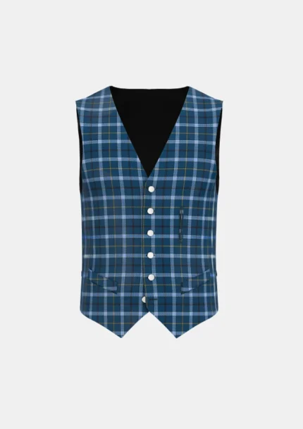 Royal Navy Tartan Waistcoat Front