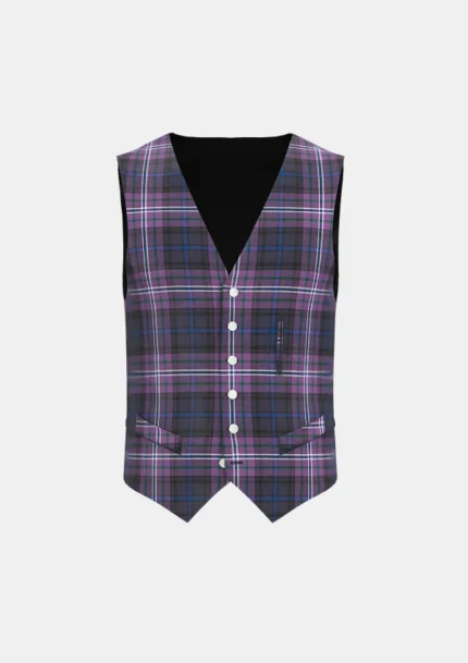 Scotland Forever Tartan waistcoat Front