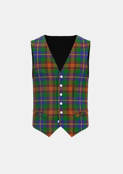 Sikh Tartan Waistcoat Front
