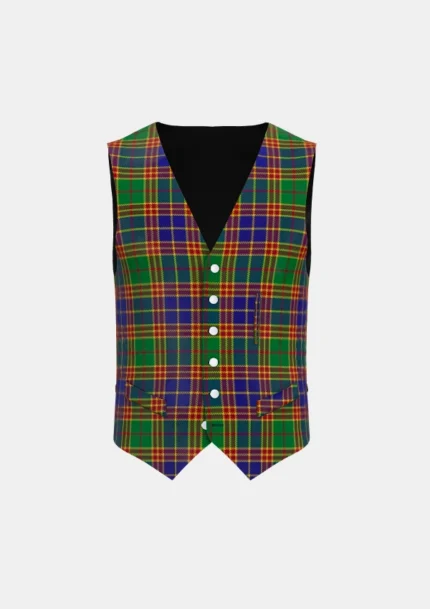 Stevenson Tartan Waistcoat Front