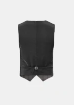 Stewart Grey Tartan Waistcoat Back