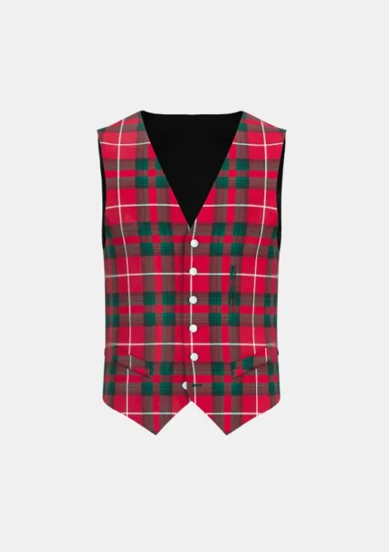 Stuart of Bute Tartan Waistcoat Front