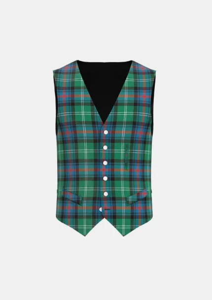 Sutherland Tartan Waistcoat Front