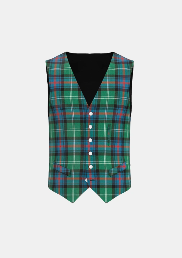 Sutherland Tartan Waistcoat Front Sutherland Tartan Waistcoat Front