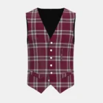Tynecastle Park Tartan Waistcoat Front