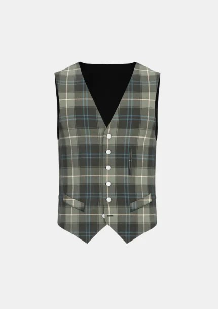 Weathered Patriot Tartan Waistcoat Back