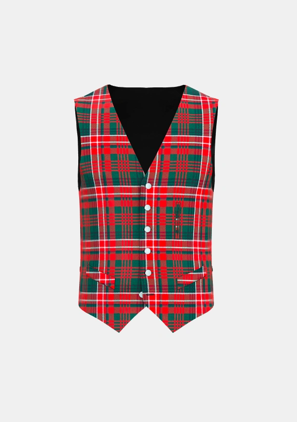 Wilson Clan Tartan Waistcoat Front Wilson Clan Tartan Waistcoat Front