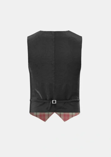 Ailsa Pink Tartan Waistcoat Back