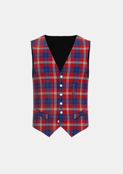 Ainslie Tartan Waistcoat Front