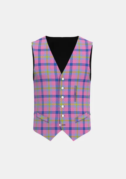 Aliam Tartan Waistcoat Front