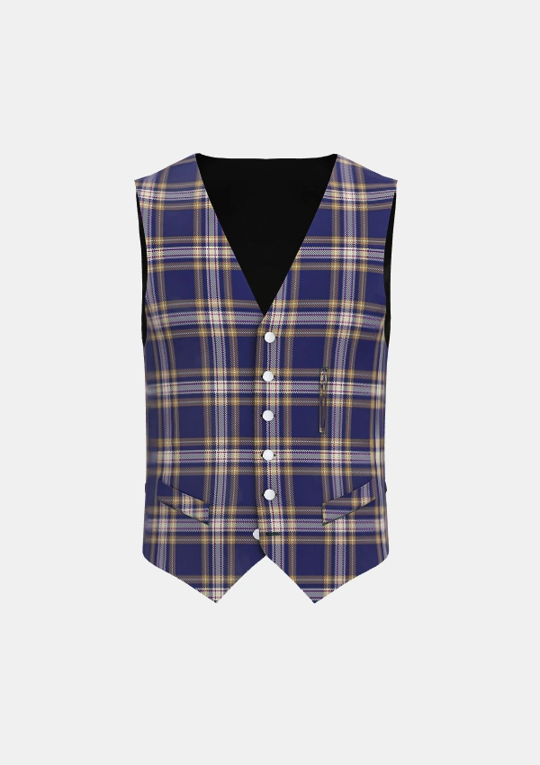 Baker Tartan Waistcoat Front Baker Tartan Waistcoat Front