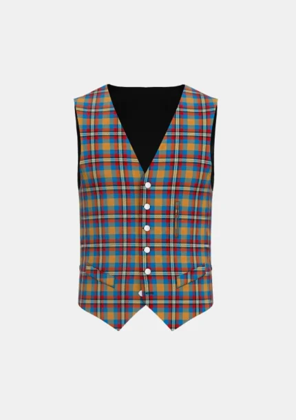 Ball Tartan Waistcoat Front