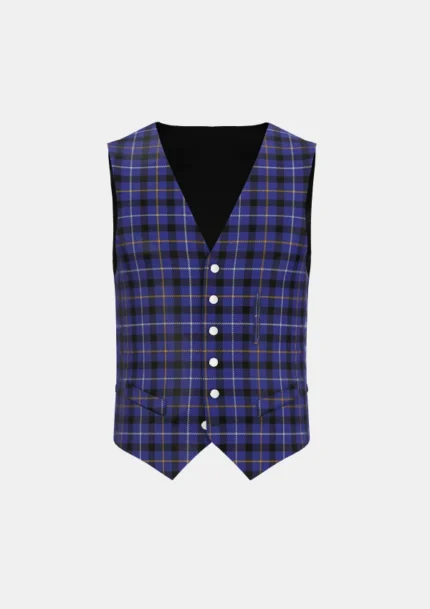 Bank of Scotland Tartan Waistcoat Front