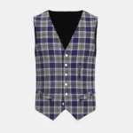Bannockbane Silver Tartan Waistcoat Front