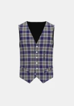 Bannockbane Silver Tartan Waistcoat Front